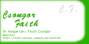 csongor faith business card